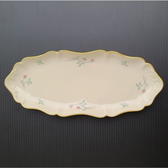 VINTAGE LENOX rose manor oval trinket plate - Picture 1 of 3